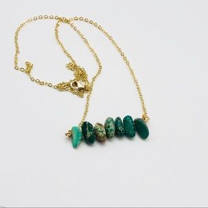 Jasper Sea Sediment Bar Necklace